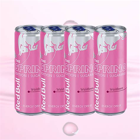 Pink Red Bull Spring Edition Sugar-free Wild Berry Energy Drink 4-pack ...
