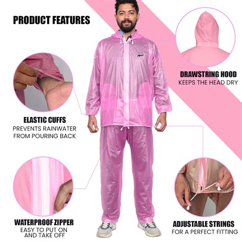 Hacer Viva Raincoat - Pink Transparent Rainwear With Pockets