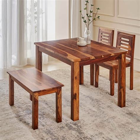 Buy Adana Grand Sheesham Wood Dining Bench - Brown from Home Centre at ...
