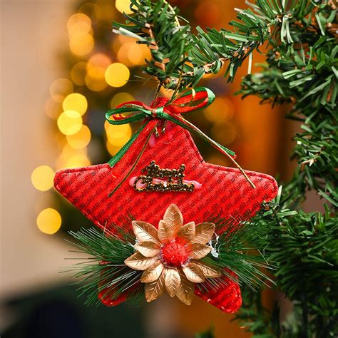 Christmas Decoration Star (Red & Set Of 2)- VON CASA – MARKET99