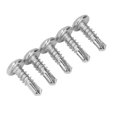 200pcs 4.8x16mm 304 Stainless Steel Screws Self Drilling Round Head ...
