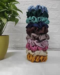 XWPZK 10-Piece Silk Scrunchies Set – Luxurious, Soft Satin Hair Ties in ...