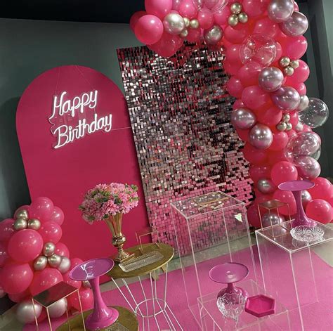 Pink Birthday Decorations, Pink Party Theme, 18th Birthday Party Themes ...