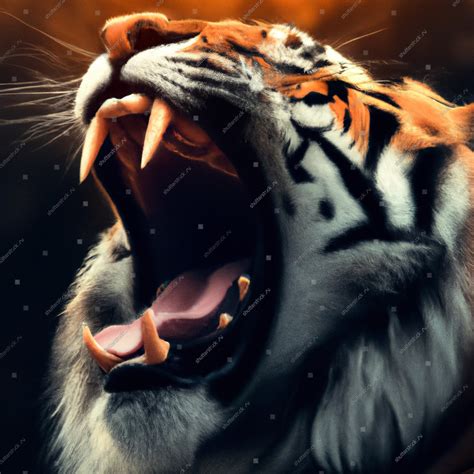 Tiger Yawning Throat AI-generated image 2463782409 | Shutterstock