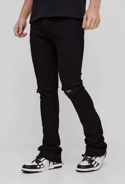 Men's Black Ripped Jeans | Black Distressed Jeans | boohooMAN UK