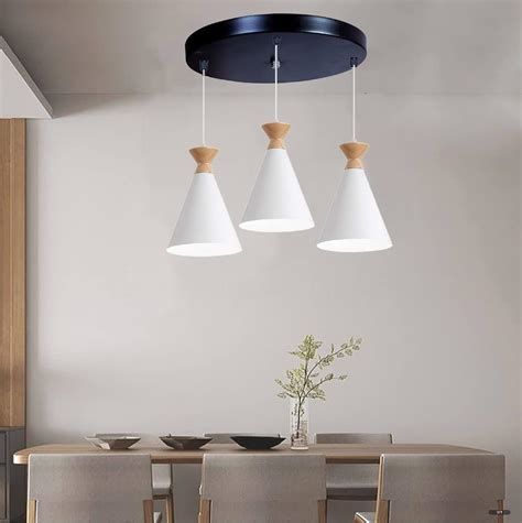 Buy Keyplus 3 Light Cluster Hanging Cone Shade Light, White Online at ...