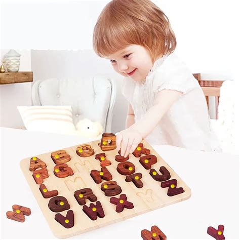 Plus Shine English Wooden Alphabet Puzzle ABC Letters Sorting Board ...