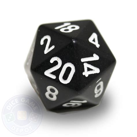 Opaque Black 20-sided Dice for Sale (d20) | Dice Game Depot