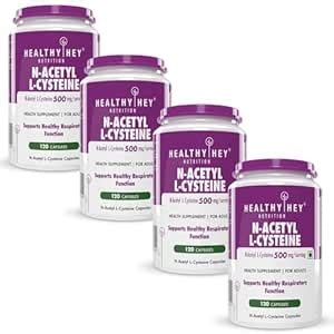 HealthyHey Nutrition N-Acetyl L-Cysteine (NAC) - Non-GMO - Gluten Free ...