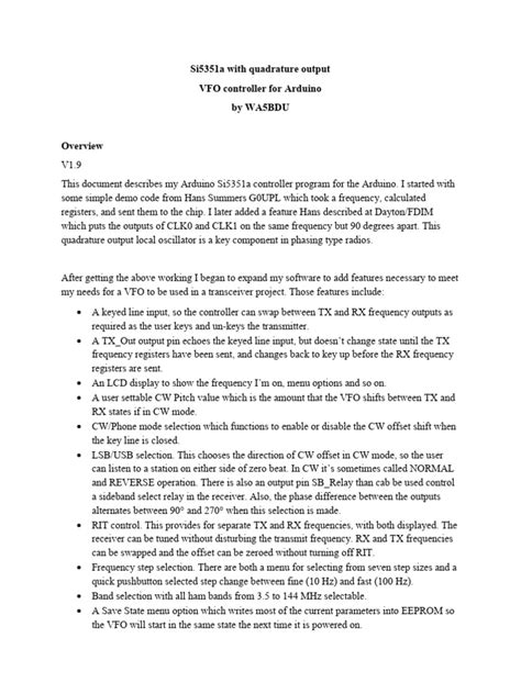 Image result for Arduino Programsi5351 VFO