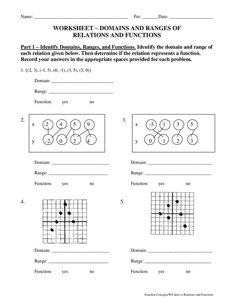 Solved Name: Date: Unit 3: Relations and Functions Per: | Chegg.com ...