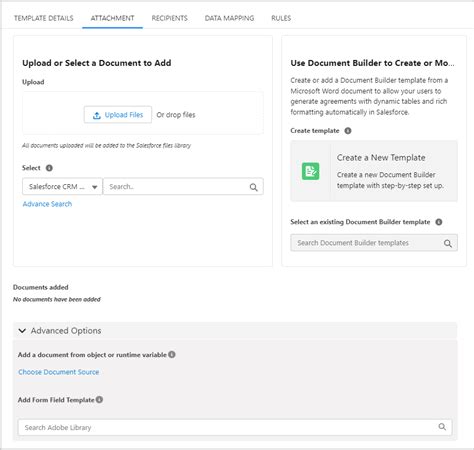 Using Acrobat Sign Document Builder for Salesforce
