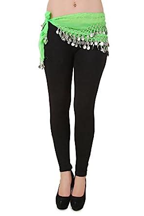 Hip Shakers Belly Dance Chiffon Hip Scarf Wrap Belt Tribal Coin Sash ...