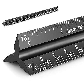 Architectural Scale Ruler, 12" Aluminum Architect Scale, Triangular ...