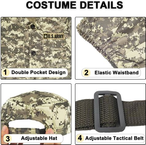Kodvinp Army Costume For Kids, Military Soldier Costumes For India | Ubuy