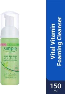 Simple Kind To Skin Vital Vitamin Foaming Cleanser 150 ml Face Wash ...