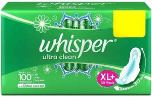 Whisper XL+30 Ultra Clean Sanitary Pads Sanitary Pad | Buy Women ...
