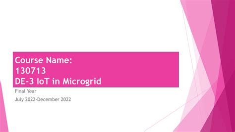 L 5 Virtual Power Plants versus Microgrids - Course Name: 130713 DE-3 ...