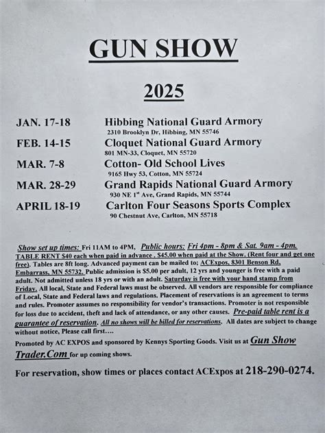 Carlton Gun Show 2025 • Carlton, MN by AC Expos