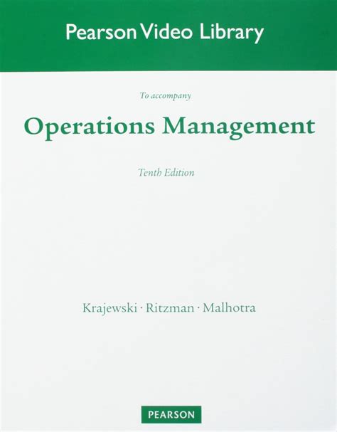 DVD for Operations Management: Processes and Supply Chains : Krajewski ...