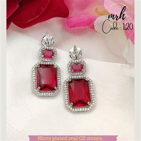 Jewel Addiction Silver Plated AD Stone Dangler Earrings – JewelEMarket