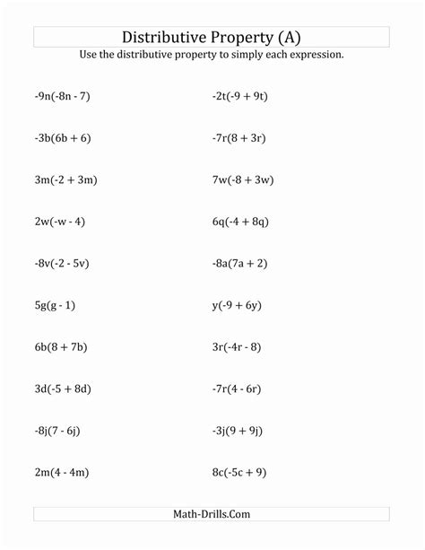 Image result for Distributive Property Variables