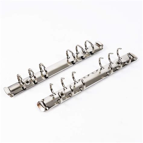 Pomeat 2 Pack Silver Metal 6 Ring Binder Mechanism Kit Loose Leaf ...