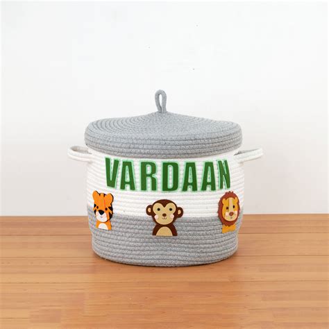 Baby Kids Toy/Laundry Cotton Rope Handmade Nursery Storage Baskets ...