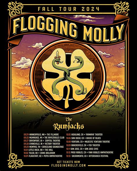 "Flogging Molly" 2024 Fall Tour - USA - Accordion USA