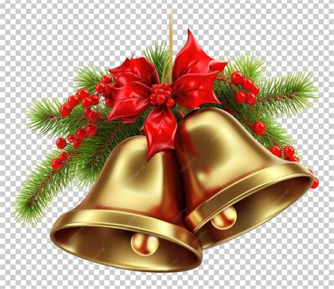 Christmas bells isolated on transparent background | Premium AI ...