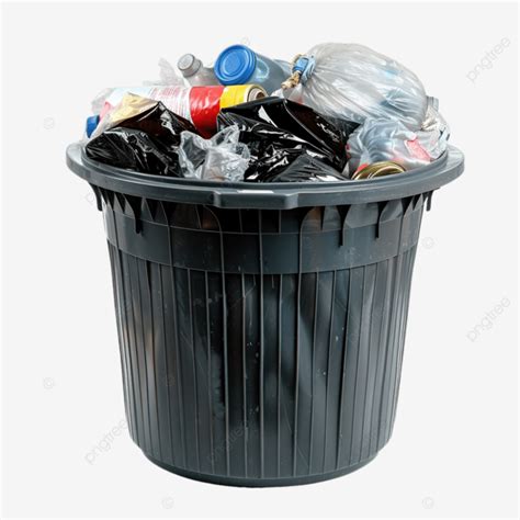 The Garbage In The Garbage Can, Trash Can, Garbage, Trash PNG ...