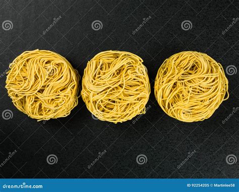 Uncooked Chinese Style Fine Egg Noodles Nests Stock Image - Image of fast, element: 92254205