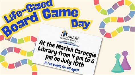 Life-sized Board Game Day, 206 S Market St, Marion, IL, United States ...