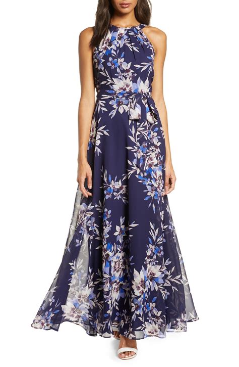 Eliza J Floral Halter Maxi Dress | Nordstrom | Halter maxi dresses ...