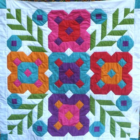 Image result for Modern Flower Quilt Patterns