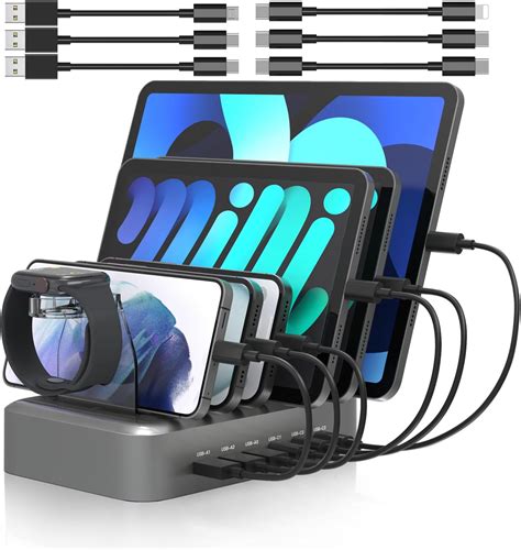 Amazon.com: MSTJRY 90W 6-Port USB C Fast Charging Station for Multiple ...