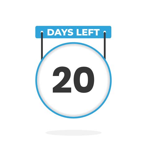 20 Days Left Countdown for sales promotion. 20 days left to go ...