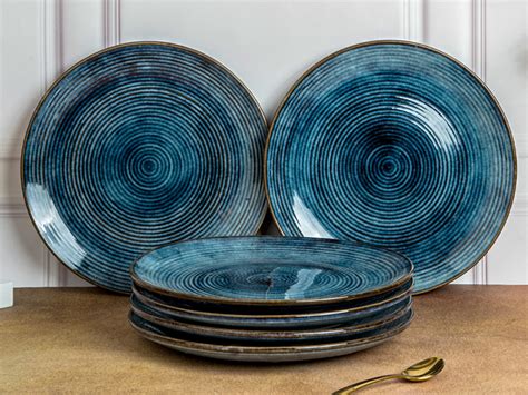 Buy Bodhi House Reactive Glaze Ceramic Handcrafted Serving 4 Small ...