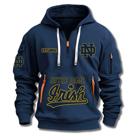 Notre Dame Fighting Irish EST 1842 Quarter Zip Hoodie