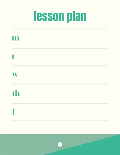 Weekly Lesson Plan 的图像结果