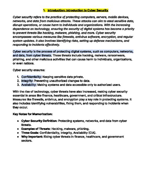 Cyber Unit 1 - Cc organizer - 1. Introduction: Introduction to Cyber ...
