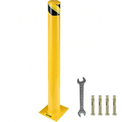 SKYSHALO Safety Bollard 42"X4.5" Safety Barrier Bollard 4-1/2" OD 42 ...