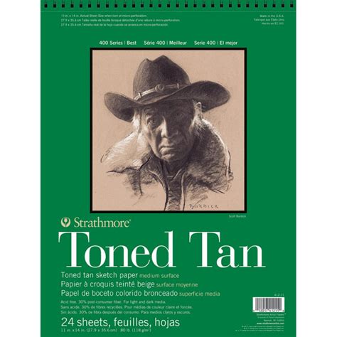 Strathmore 400 Toned Tan Warm Tan Paper Album 11''x14''