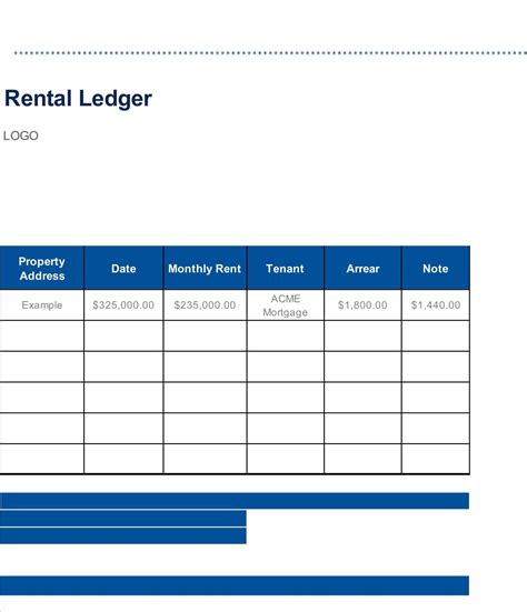 41+ Rental Ledger Templates (Free Rent Payment Printable)
