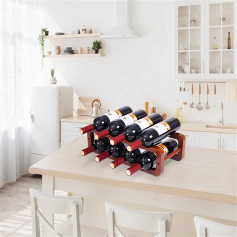 Ebern Designs Wine Rack Freestanding Floor Wine Racks Countertop For ...