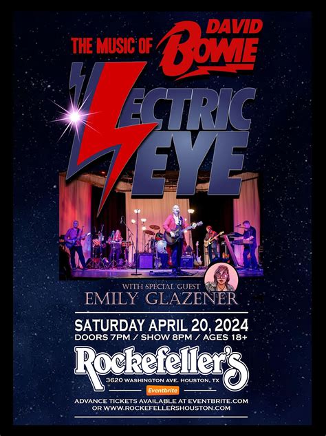 LECTRIC EYE - The Music of DAVID BOWIE, Rockefellers Houston, 20 April ...