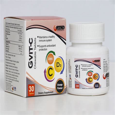 GVIT-C Chewable Tablets (Orange Flavour) Asterisk Laboratories India P