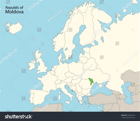 Europe Map Moldova Stock Vector (Royalty Free) 796856695 | Shutterstock