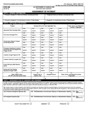 USDA CCC-36 2015-2024 - Fill and Sign Printable Template Online