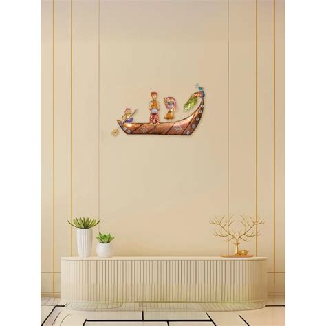 Buy Ekhasa Rajasthani Peacock Metal Wall Decoration Online